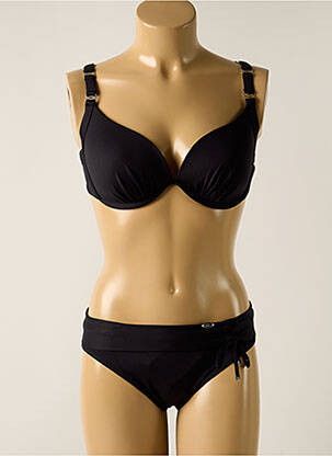 Maillot de bain 2 pièces stretch haut soutien-gorge moulé noir SUN PLAYA femme