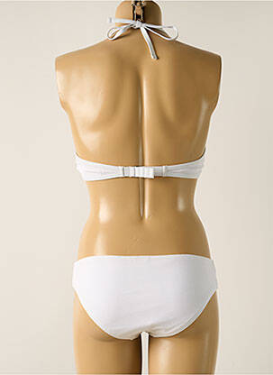 Maillot de bain 2 pièces stretch haut soutien-gorge moulé blanc DAG ADOM femme