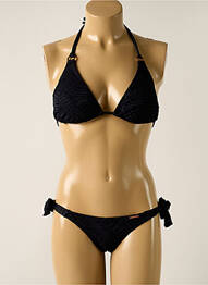 Maillot de bain 2 pièces stretch haut soutien-gorge avec mousse de rembourrage amovible noir YSABEL MORA femme