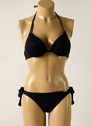 Maillot de bain 2 pièces stretch haut soutien-gorge push-up noir YSABEL MORA femme