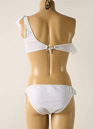 Maillot de bain 2 pièces stretch haut bandeau blanc PRINCESS K femme