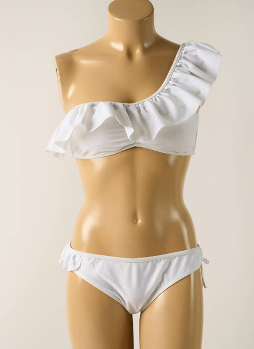 Maillot de bain 2 pièces blanc PRINCESS K pour femme