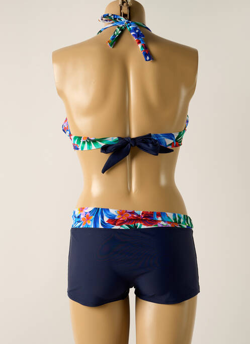 Maillot de bain 2 pièces bleu MISS CARAÏBES pour femme