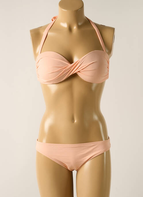 Maillot de bain 2 pièces orange KIWI pour femme