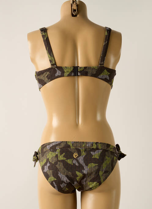 Maillot de bain 2 pièces vert OLYMPIA pour femme