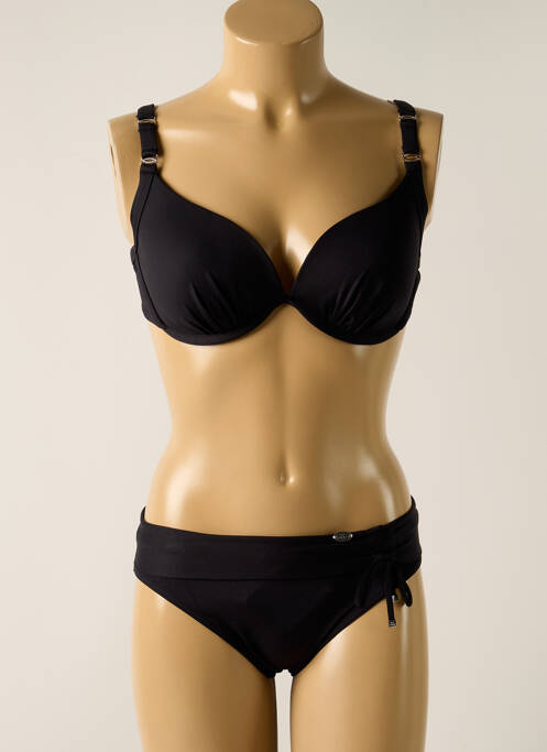 Maillot de bain 2 pièces stretch haut soutien-gorge moulé noir SUN PLAYA femme