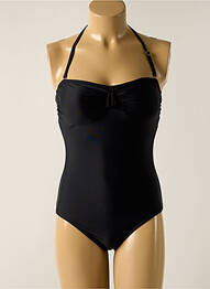 Maillot de bain 1 pièce bretelles élastiquées amovibles haut bandeau noir DAG ADOM femme