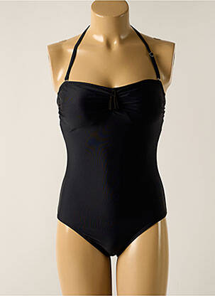 Maillot de bain 1 pièce bretelles élastiquées amovibles haut bandeau noir DAG ADOM femme
