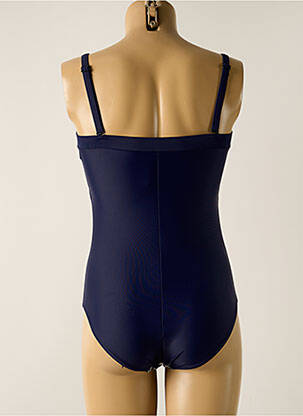 Maillot de bain 1 pièce bretelles élastiquées amovibles haut bandeau bleu LAGON BLEU femme