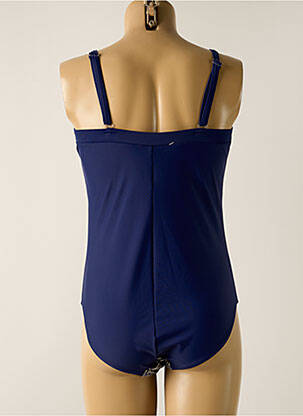 Maillot de bain 1 pièce imprimé fantaisie haut bandeau bleu LAGON BLEU femme