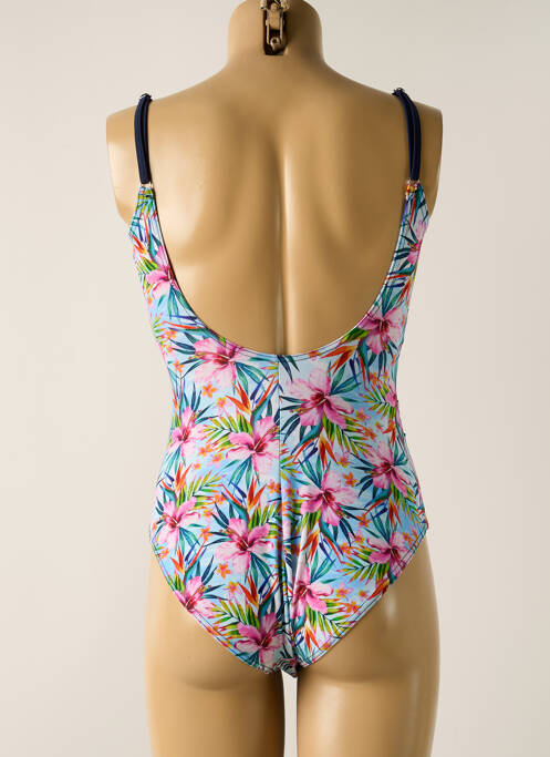 Maillot de bain 1 pièce bleu MISS CARAÏBES pour femme