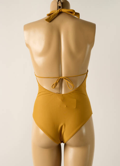 Maillot de bain 1 pièce jaune DAG ADOM pour femme