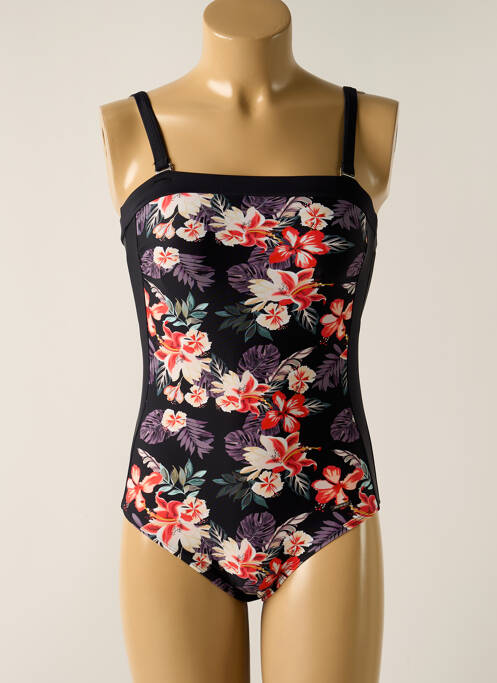 Maillot de bain 1 pièce bretelles élastiquées amovibles haut bandeau noir SUN PROJECT femme