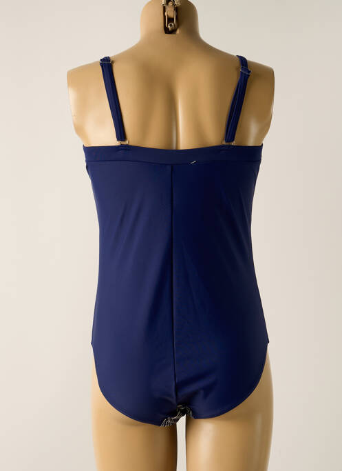 Maillot de bain 1 pièce imprimé fantaisie haut bandeau bleu LAGON BLEU femme