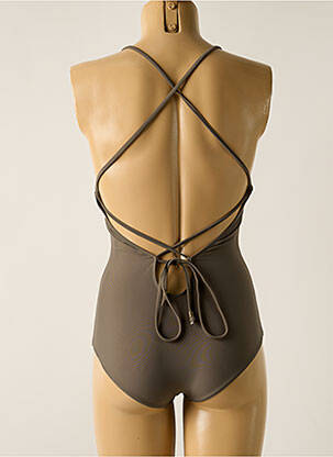 Maillot de bain 1 pièce stretch haut soutien-gorge avec mousse de rembourrage amovible vert BRIGITTE BARDOT femme