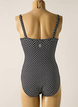 Maillot de bain 1 pièce effet matière satinée haut soutien-gorge moulé noir OLYMPIA femme