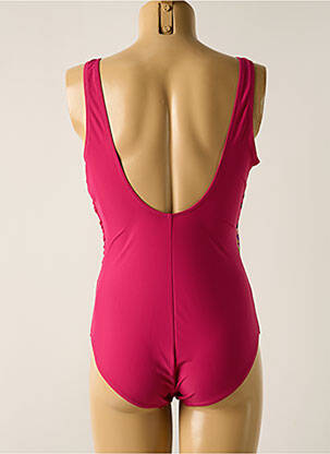 Maillot de bain 1 pièce imprimé fantaisie haut soutien-gorge moulé rose YSABEL MORA femme