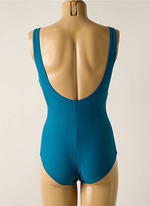 Maillot de bain 1 pièce imprimé fantaisie haut soutien-gorge moulé bleu YSABEL MORA femme