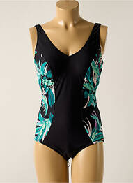 Maillot de bain 1 pièce imprimé fantaisie haut soutien-gorge moulé noir YSABEL MORA femme