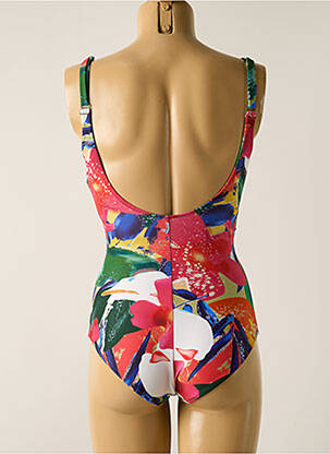 Maillot de bain 1 pièce effet matière satinée haut soutien-gorge avec mousse de rembourrage amovible vert YSABEL MORA femme