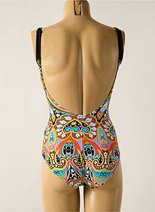 Maillot de bain 1 pièce imprimé fantaisie jaune CHERRY BEACH femme
