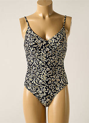 Maillot de bain 1 pièce imprimé fantaisie haut soutien-gorge moulé noir PROTEST femme