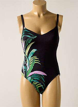 Maillot de bain 1 pièce imprimé fantaisie haut soutien-gorge moulé noir SEAFOLLY femme