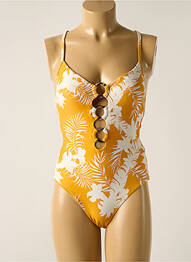 Maillot de bain 1 pièce imprimé fantaisie haut soutien-gorge moulé jaune SEAFOLLY femme