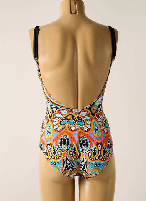 Maillot de bain 1 pièce imprimé fantaisie jaune CHERRY BEACH femme