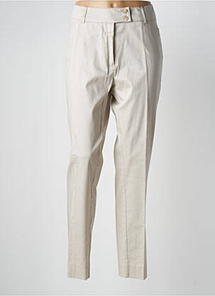 Pantalon chino tissage popeline taille normale beige WEINBERG femme