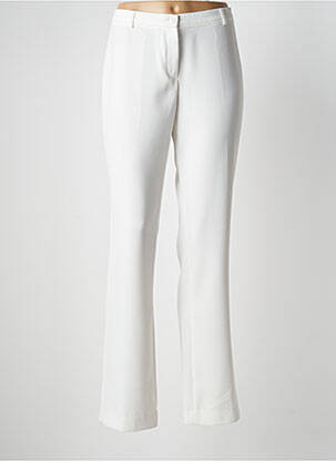 Pantalon droit taille à pinces taille normale blanc WEINBERG femme