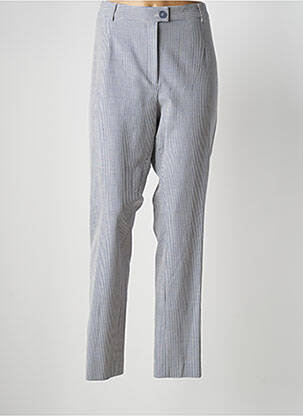 Pantalon droit taille à pinces taille normale bleu WEINBERG femme
