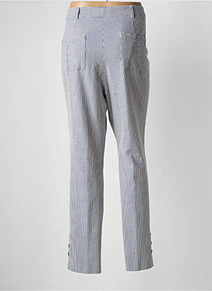 Pantalon droit taille à pinces taille normale bleu WEINBERG femme
