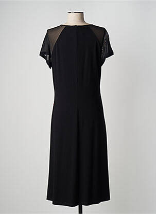 Robe mi-longue manches courtes manches courtes noir TERRE DE FÉES femme