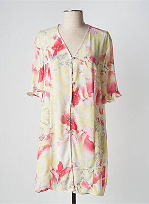 Tunique manches courtes tissage crêpe jaune WEINBERG femme