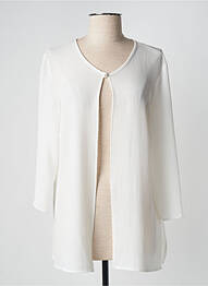 Veste chic tissage crêpe blanc WEINBERG femme
