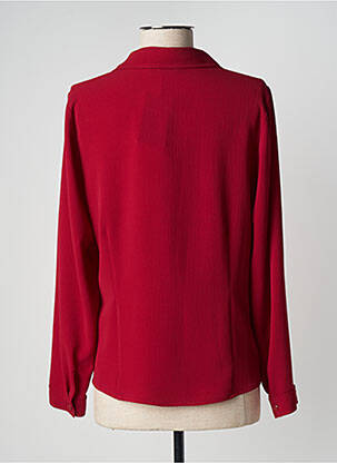 Chemisier tissage crêpe manches longues rouge WEINBERG femme
