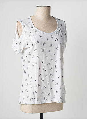 T-shirt stretch manches courtes bleu TERRE DE FÉES femme