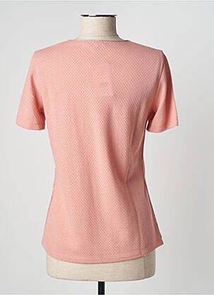 T-shirt col v manches courtes rose PAUPORTÉ femme