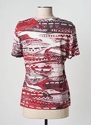 T-shirt imprimé fantaisie manches courtes rouge PAUPORTÉ femme