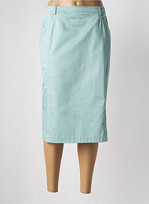 Jupe mi-longue stretch bleu WEINBERG femme