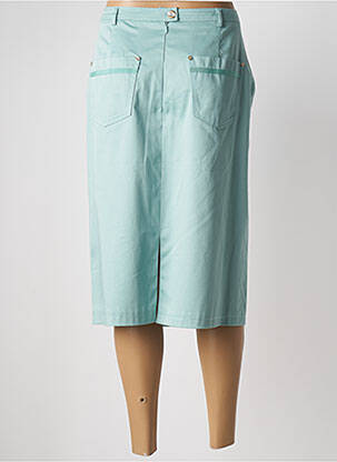 Jupe mi-longue stretch bleu WEINBERG femme