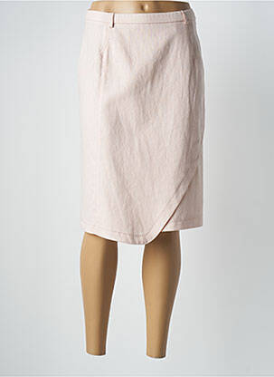 Jupe mi-longue fermeture zip latéral rose PAUPORTÉ femme