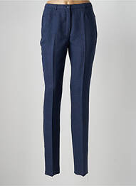Pantalon slim taille élastique taille haute bleu PAUPORTÉ femme