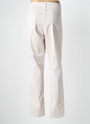 Pantalon slim tissage popeline taille normale beige TERRE DE FÉES femme