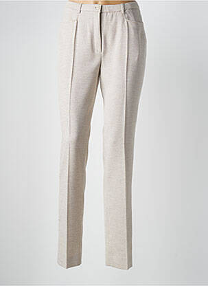 Pantalon slim poches taille haute beige PAUPORTÉ femme