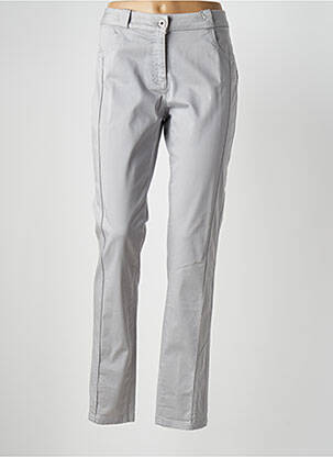Pantalon slim tissage popeline taille normale gris PAUPORTÉ femme