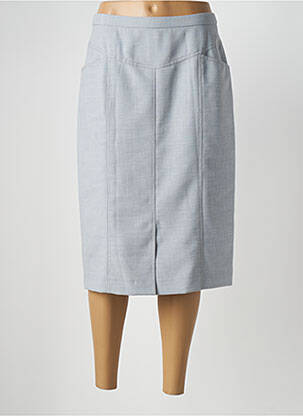 Jupe mi-longue taille à pinces gris WEINBERG femme