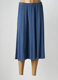 Jupe mi-longue coupe évasée bleu PAUPORTÉ femme