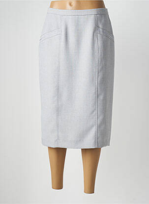 Jupe mi-longue taille à pinces gris PAUPORTÉ femme